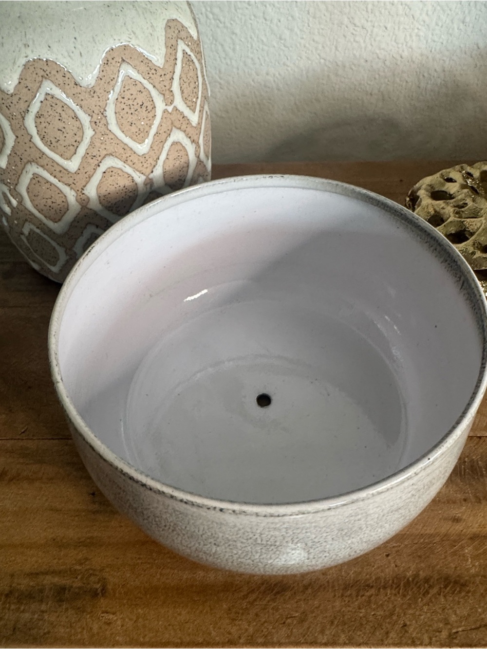 6” Mini Bella Bowl Planter in Dusted Pearl - Picture 6 of 8